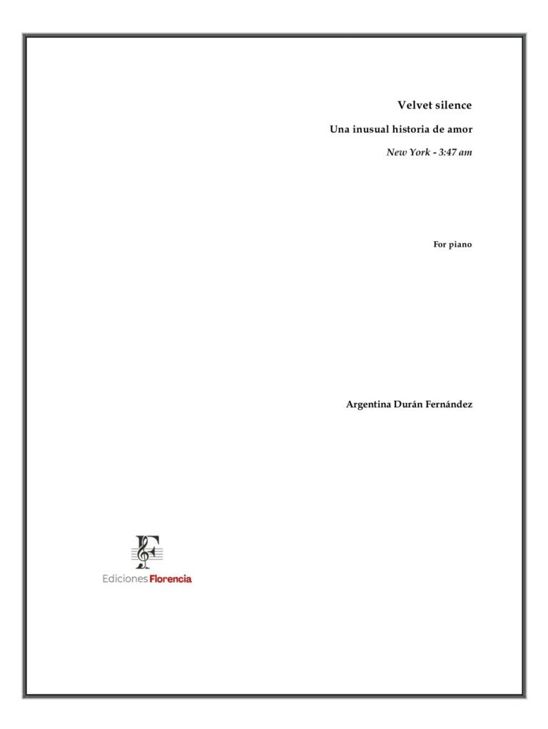 Partitura “New York 3:47am” / Velvet Silence
