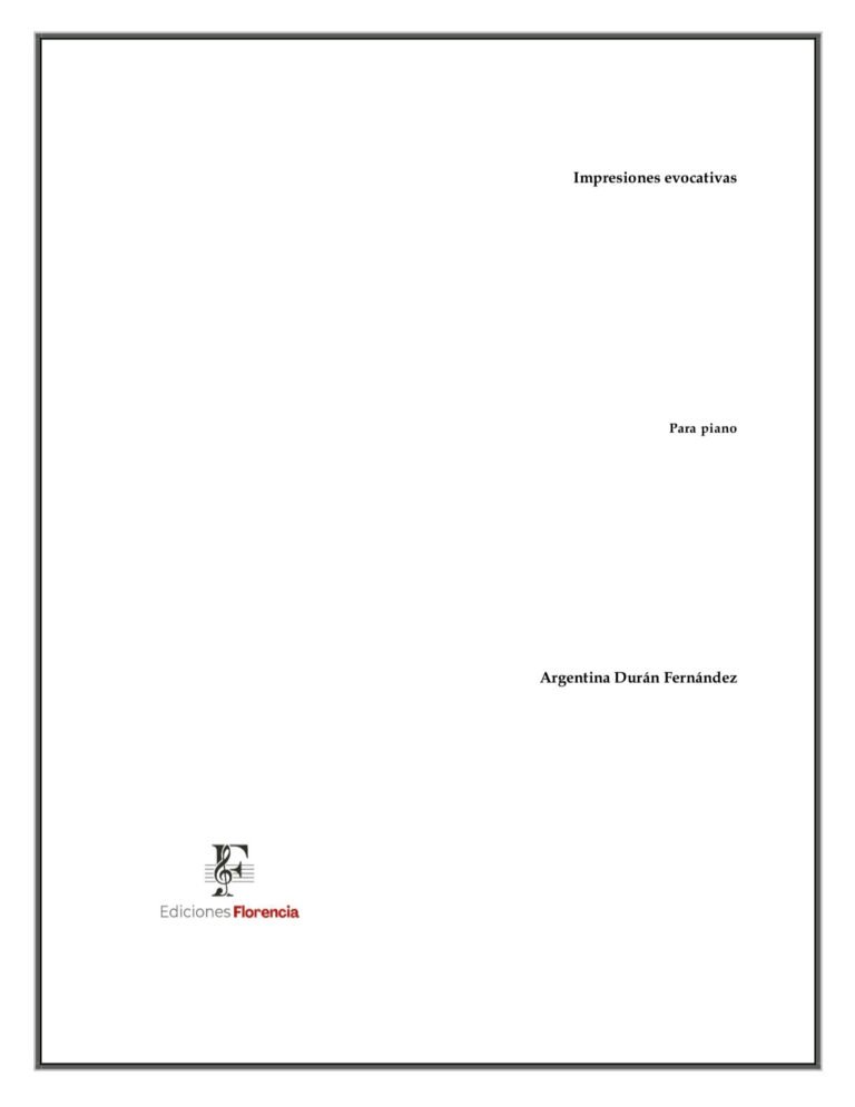 Partitura “Impresiones evocativas” de Argentina Durán