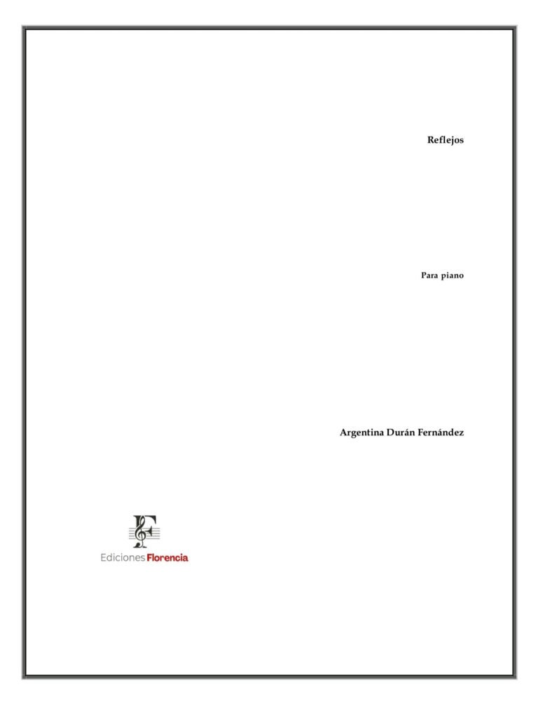 Partitura “Reflejos” de Argentina Durán