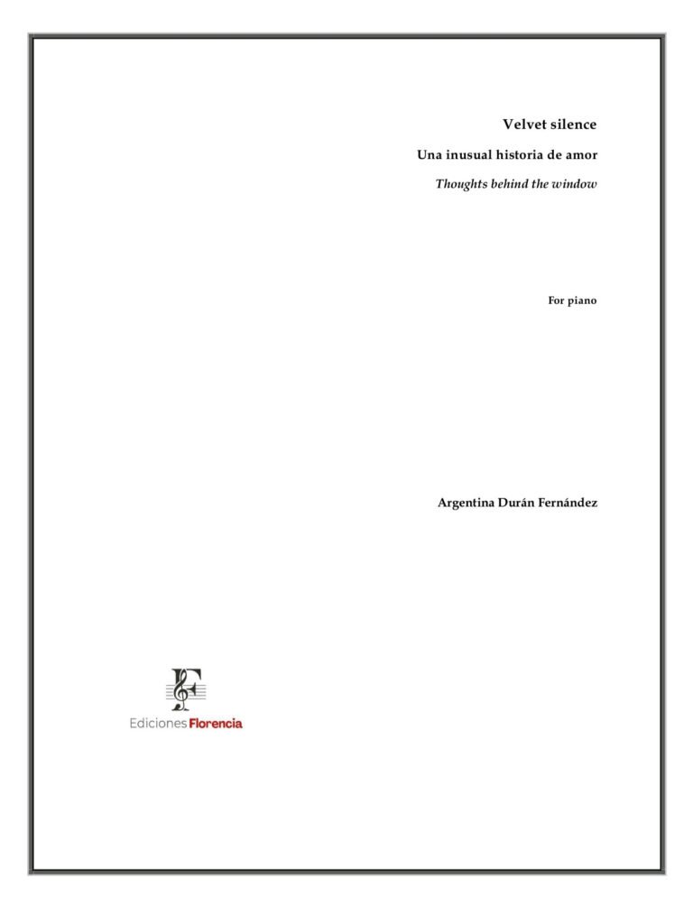 Partitura “Thoughts behind the window” / Velvet Silence