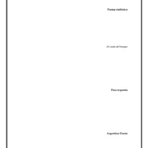 Partitura “Poema Sinfónico” de Argentina Durán