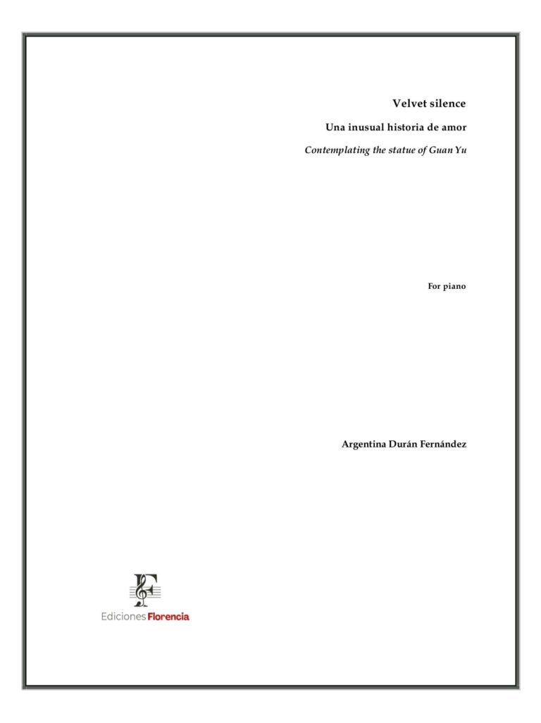 Partitura “Contemplating the statue of Guan Yu” / Velvet Silence